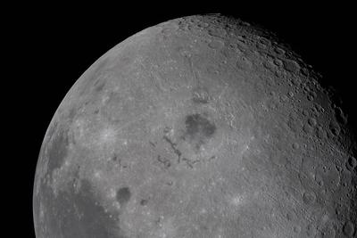 Moon southern highlands closeup